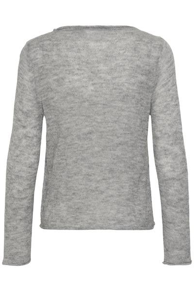 SabbaraSZ Boatneck Pullover Mist Grey Melange - 1739141 - 30515311 Thumbnail