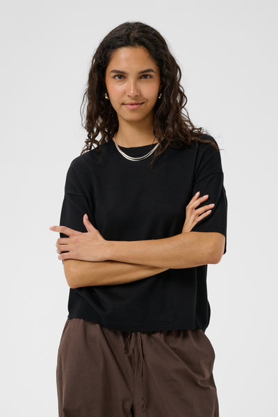 MilaSZ Boxy SS Pullover Black - 193911 - 30515337 Thumbnail
