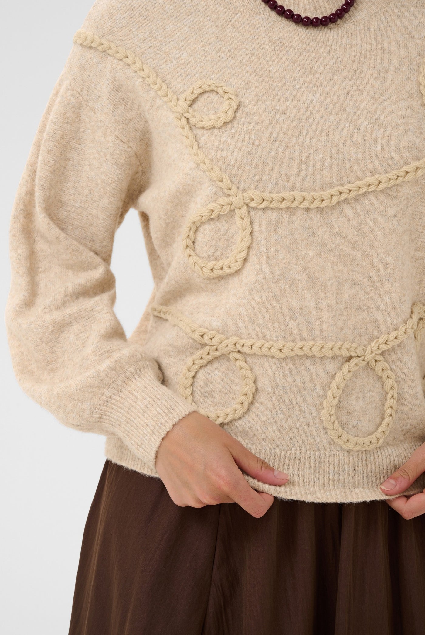TitiaSZ Pullover Creme Melange - 1313081 - 30515475