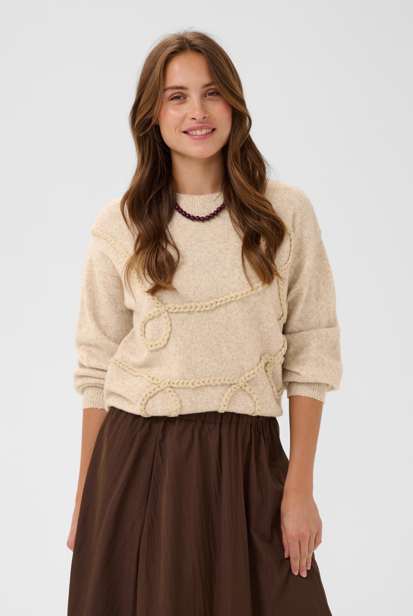 TitiaSZ Pullover Creme Melange - 1313081 - 30515475