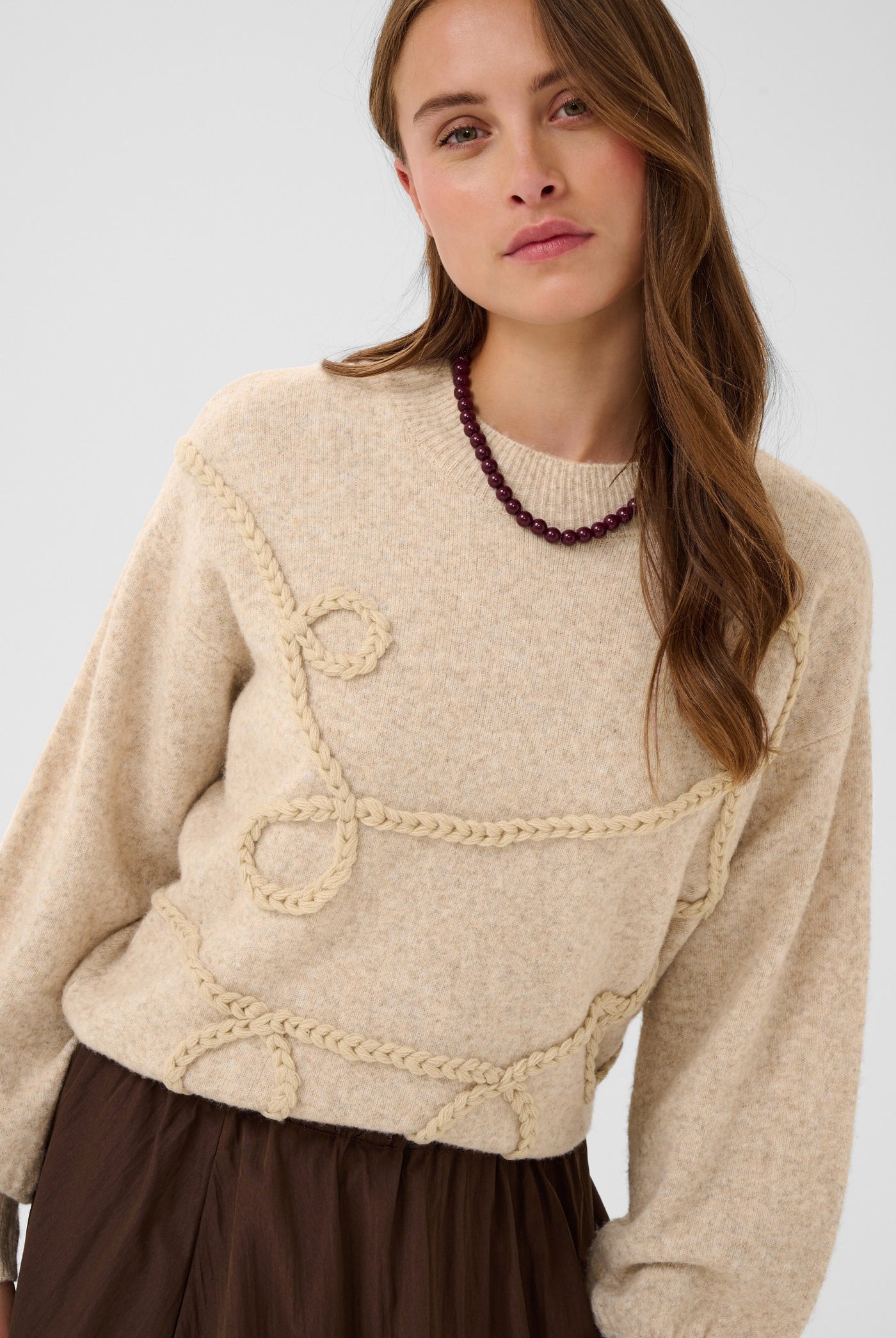 TitiaSZ Pullover Creme Melange - 1313081 - 30515475