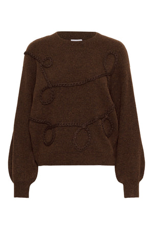 TitiaSZ Pullover Chocolate Brown Melange - 1909 - 30515475