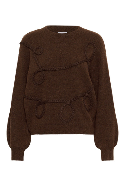 TitiaSZ Pullover Chocolate Brown Melange - 1909 - 30515475 Thumbnail