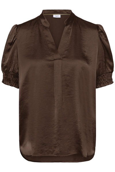 PananSZ SS Blouse Major Brown - 190810 - 30515667 Thumbnail