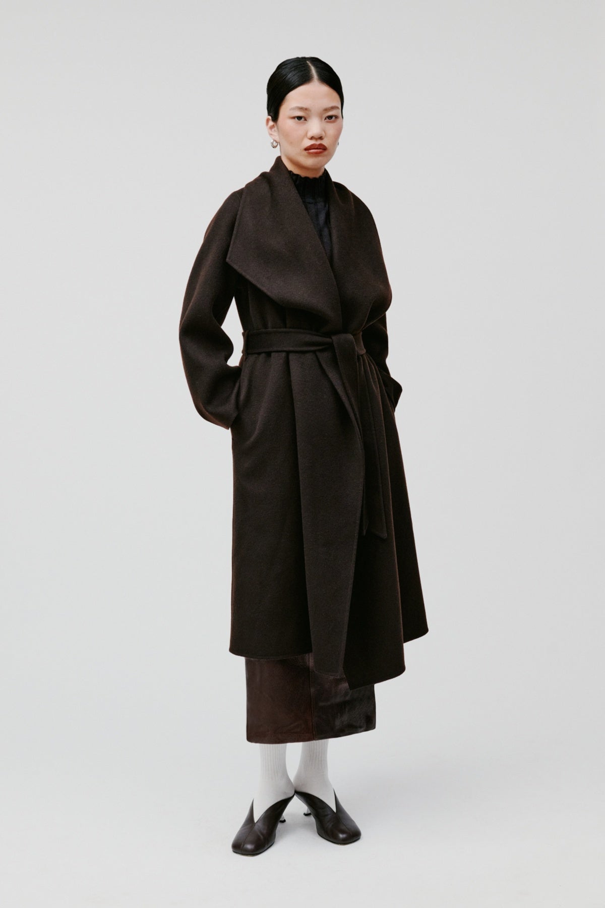 IOCarrieRose Coat BR291 Dark Brown - 30600088