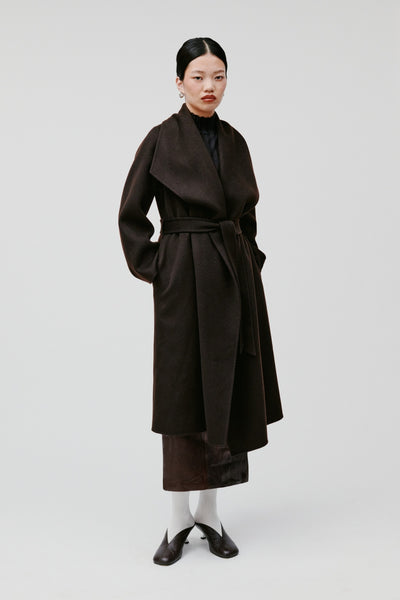 IOCarrieRose Coat BR291 Dark Brown - 30600088 Thumbnail