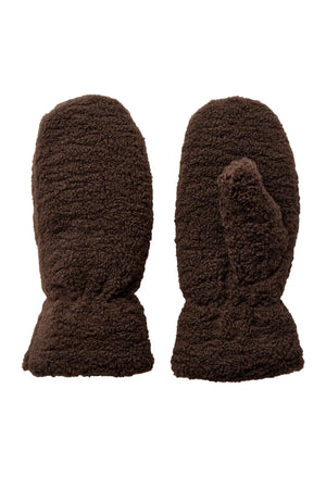 ShannyCC Teddy Mitten 145-Dark Brown