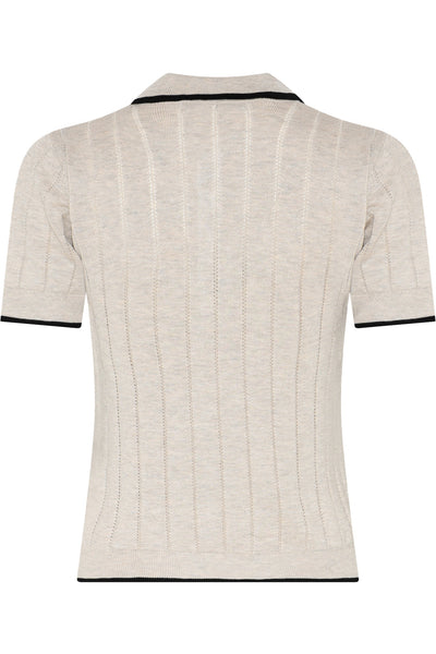 Anemonebbvalnenzia Knit Polo Sand melange - BBW5020 Thumbnail