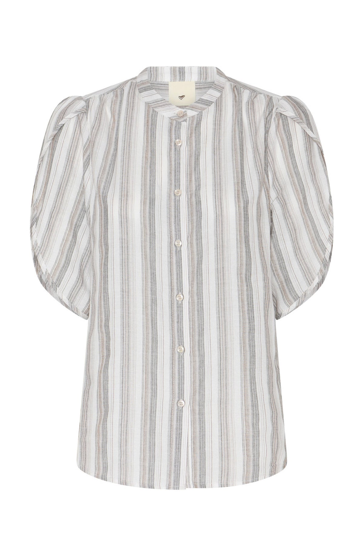 418HMTulin shirt 809 Walnut stripe - HM1353