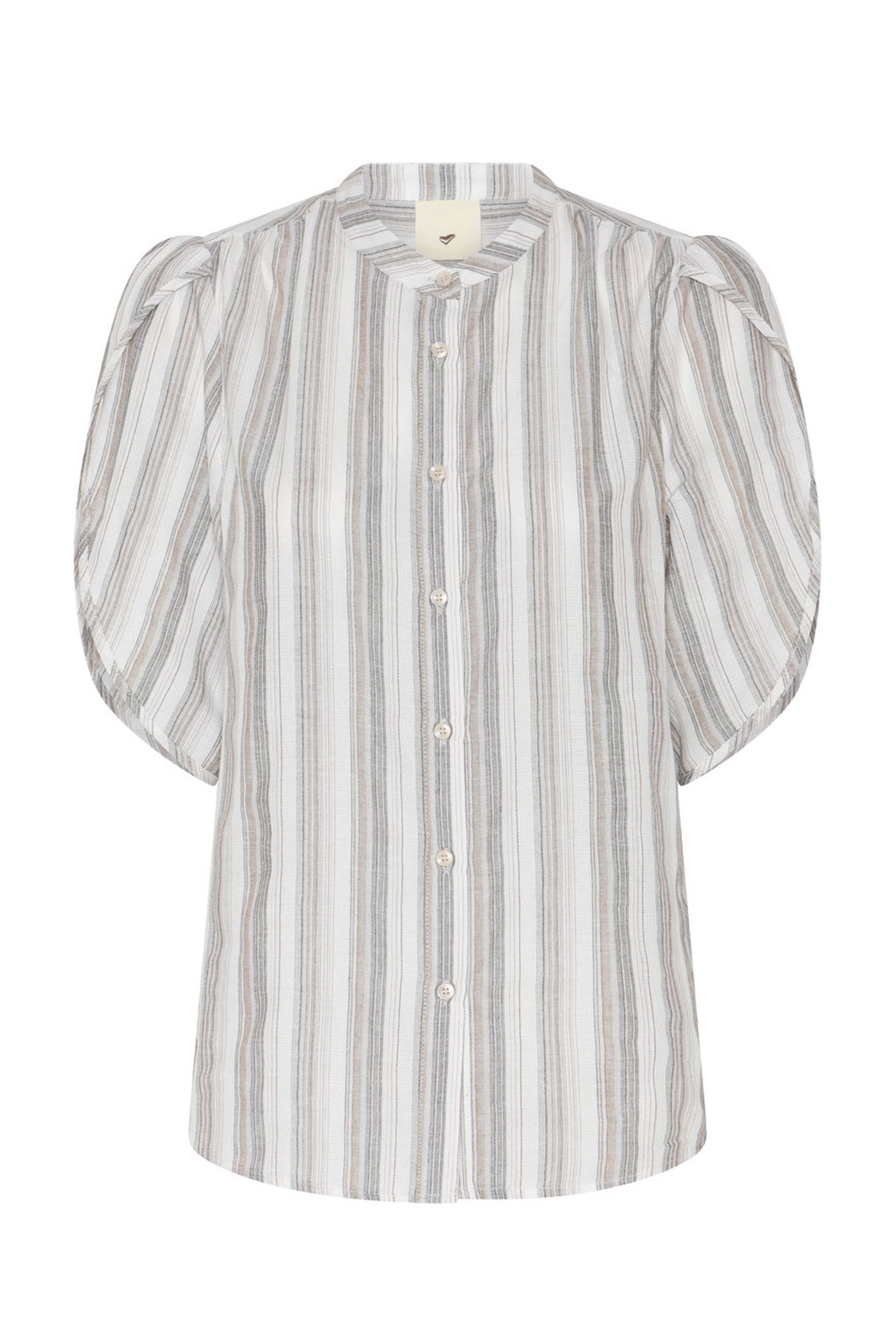 418HMTulin shirt 809 Walnut stripe - HM1353