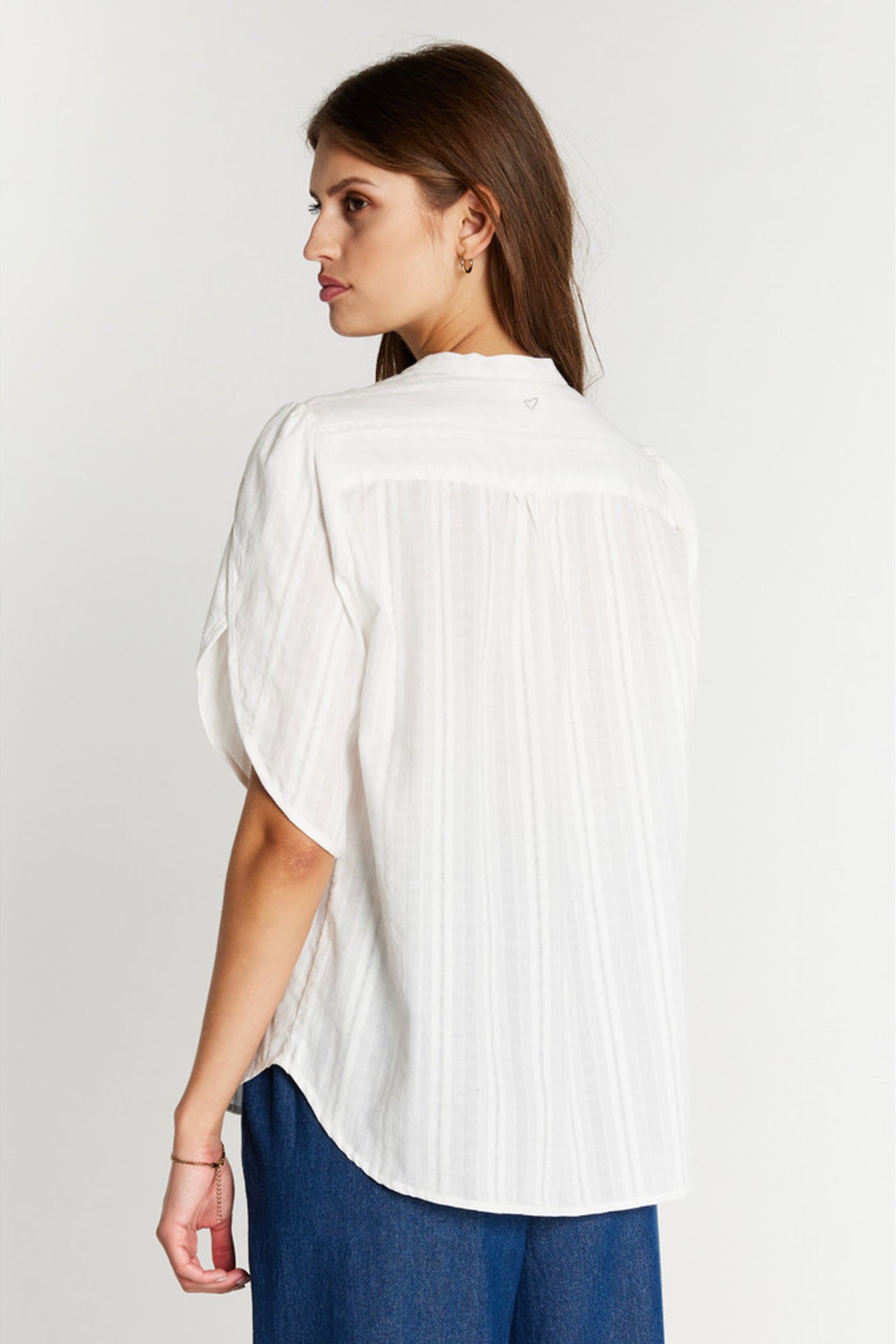 421HMTulin shirt 022 White daisy - HM1496
