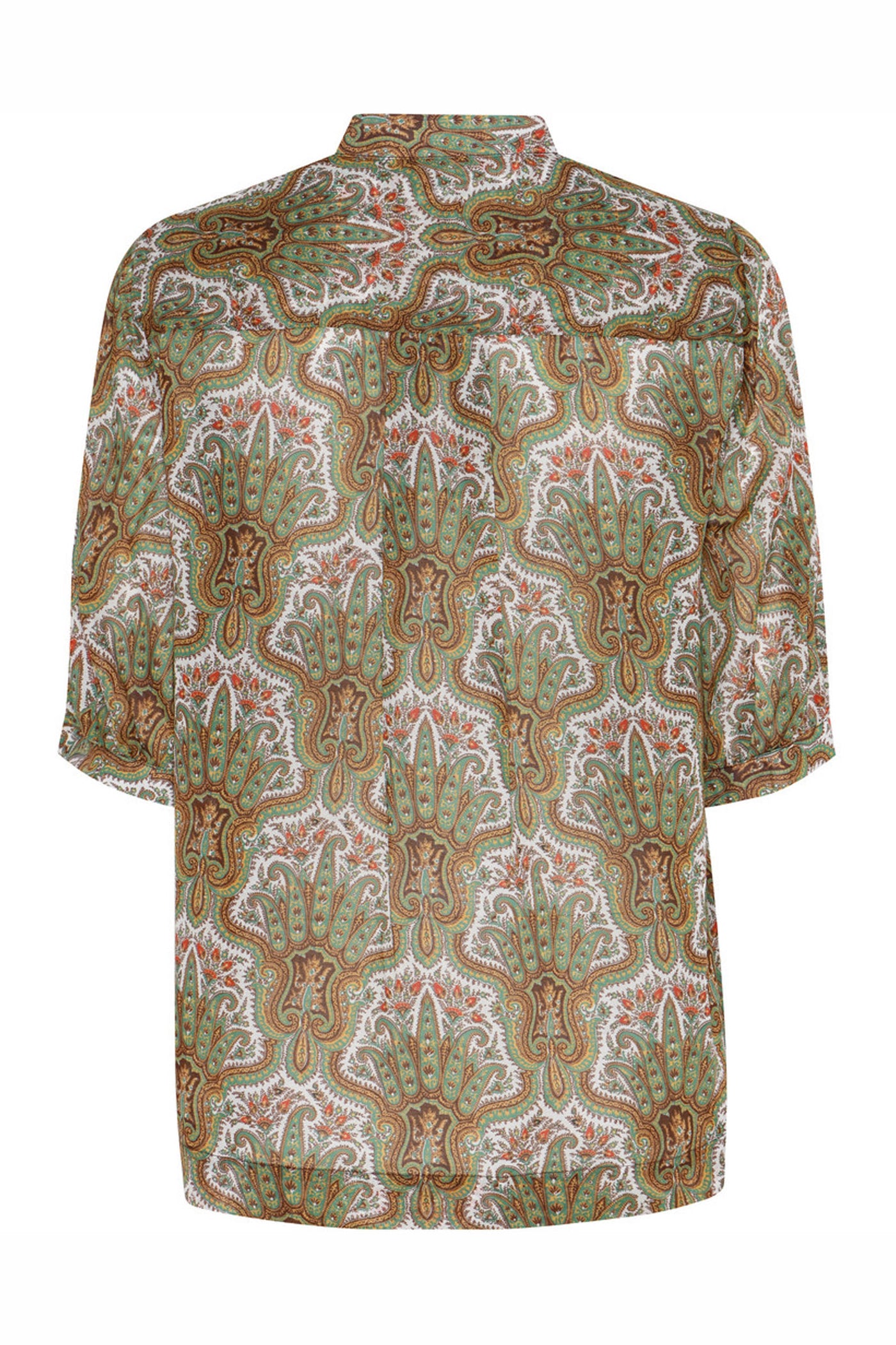 427HMTurin shirt 843 Green paisley print - HM1291