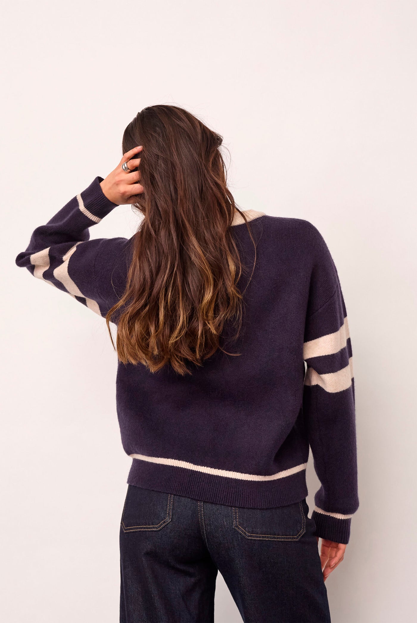RowCC Coco Logo Knit 40007-Navy - 500085