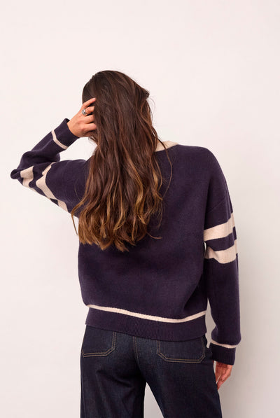 RowCC Coco Logo Knit 40007-Navy - 500085 Thumbnail