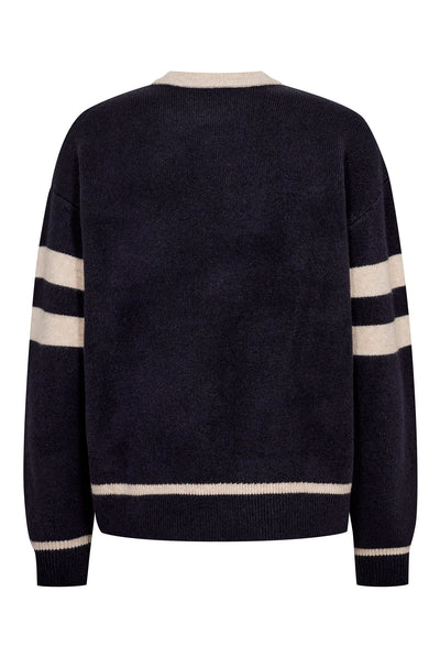 RowCC Coco Logo Knit 40007-Navy - 500085 Thumbnail