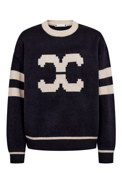 RowCC Coco Logo Knit 40007-Navy - 500085 Thumbnail