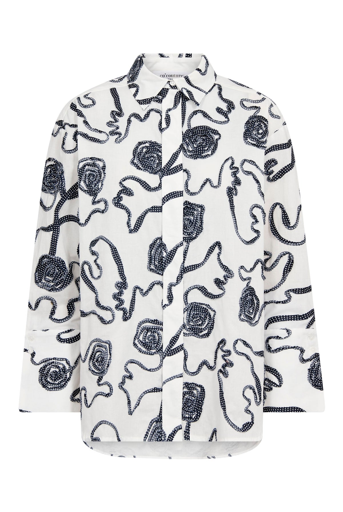 ElricCC Flower LS Shirt 40007-Navy - 500348