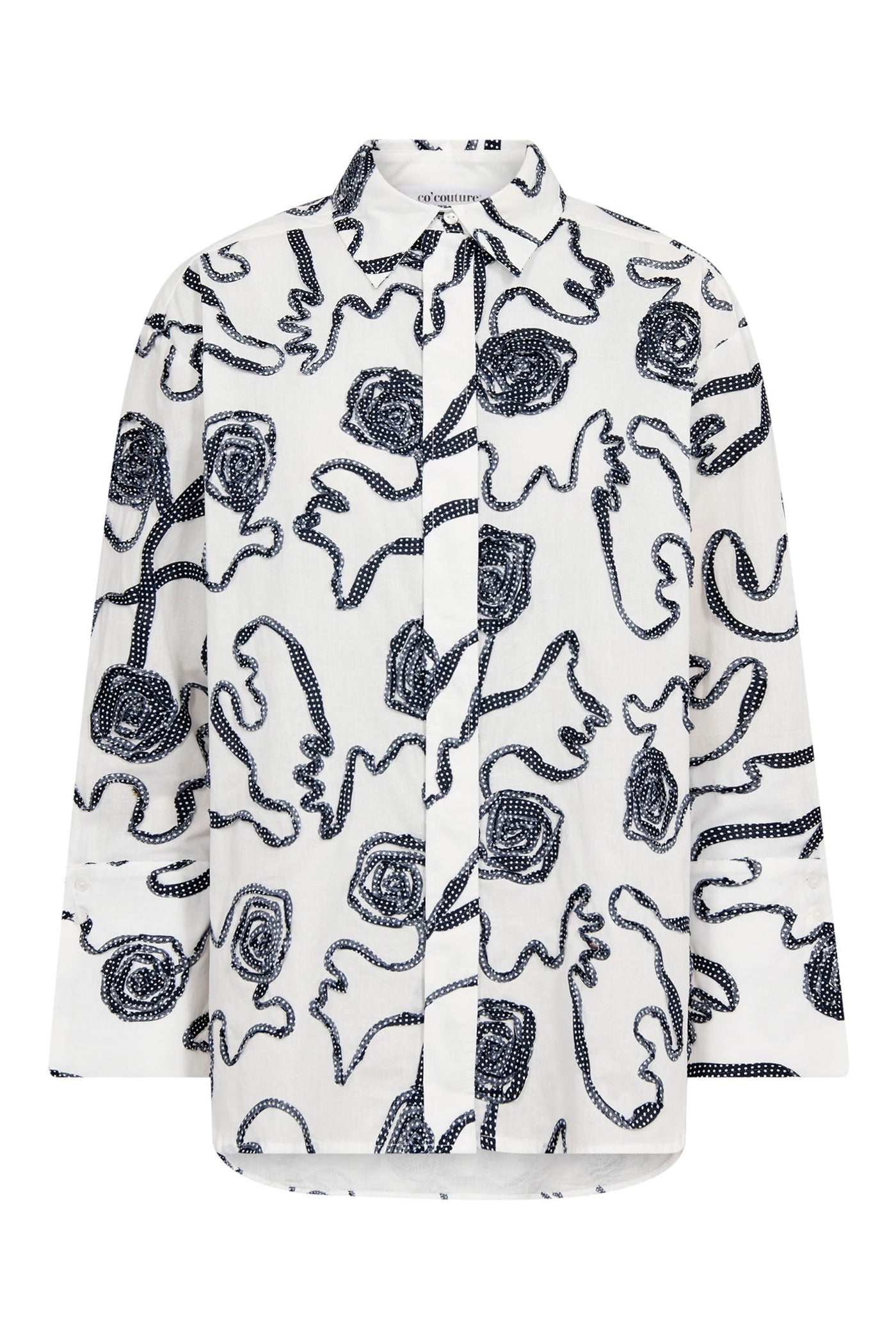 ElricCC Flower LS Shirt 40007-Navy - 500348