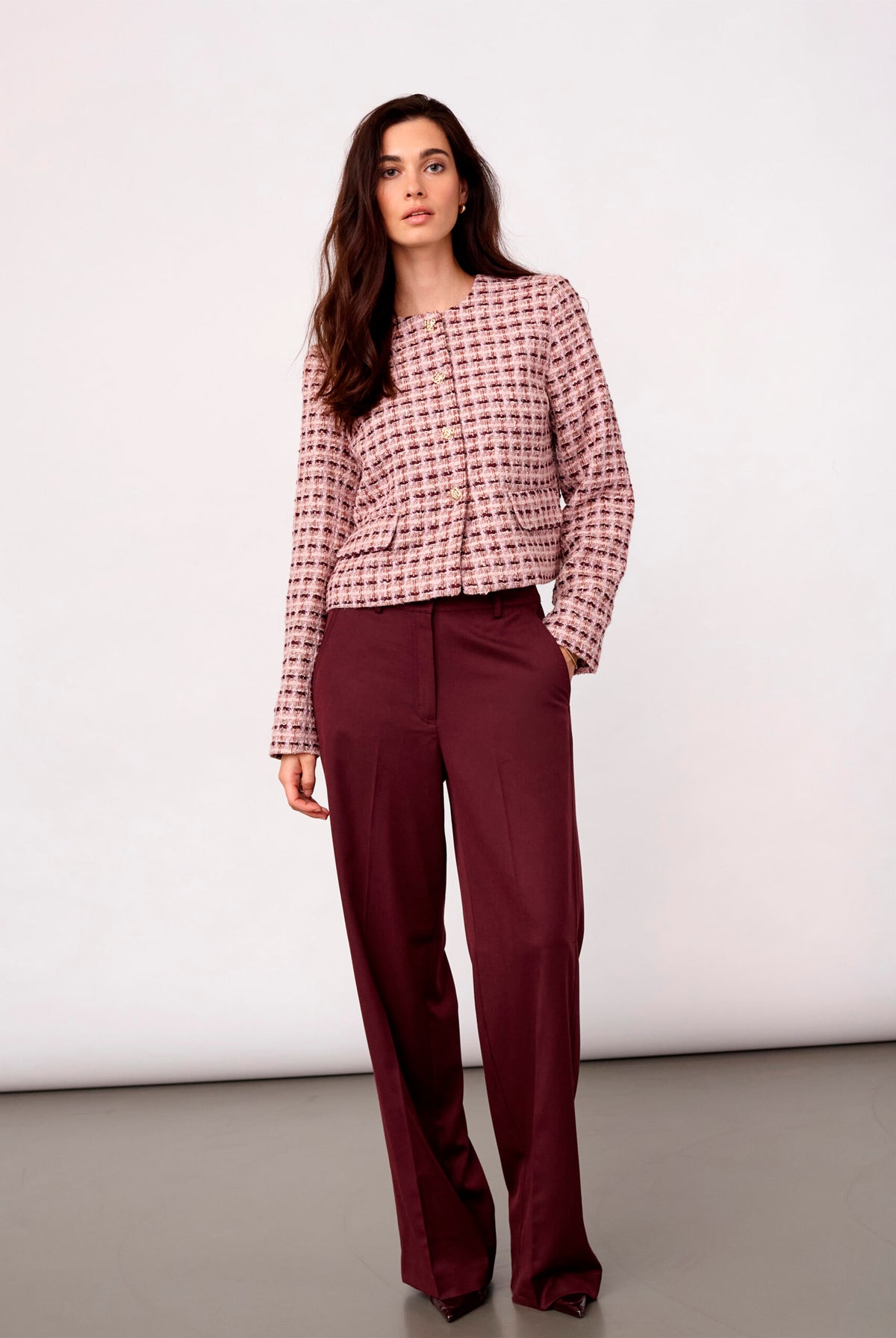 TikaCC Boucle Jacket 35007-Dusty Rose - 500361