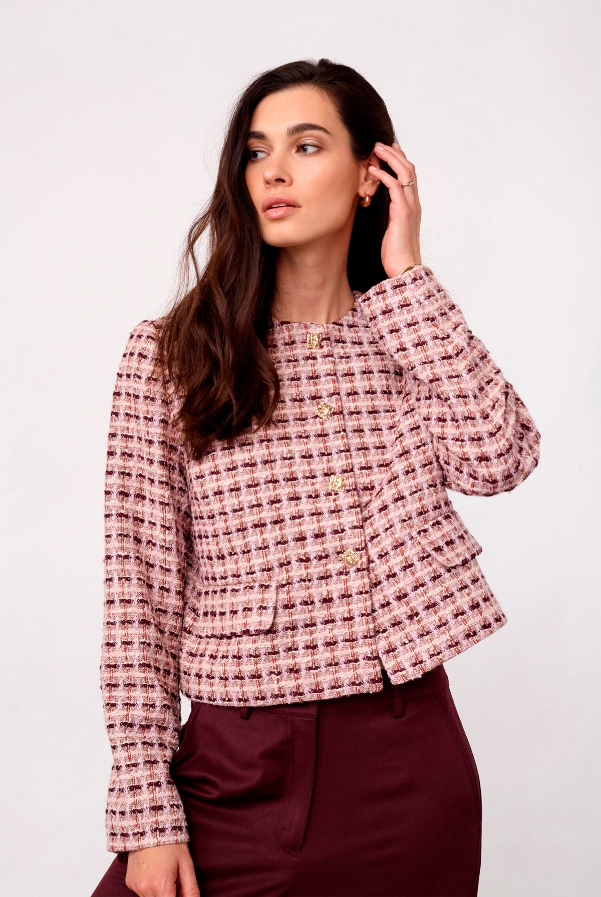 TikaCC Boucle Jacket 35007-Dusty Rose - 500361