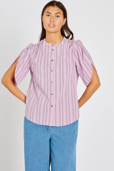 448HMTulin shirt 370 Pink stripe - HM1250 Thumbnail