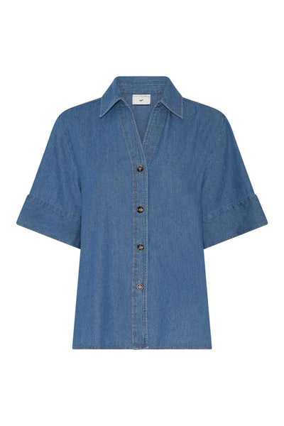 469HMMeki denim shirt 218 Steel Blue - HM1458 Thumbnail