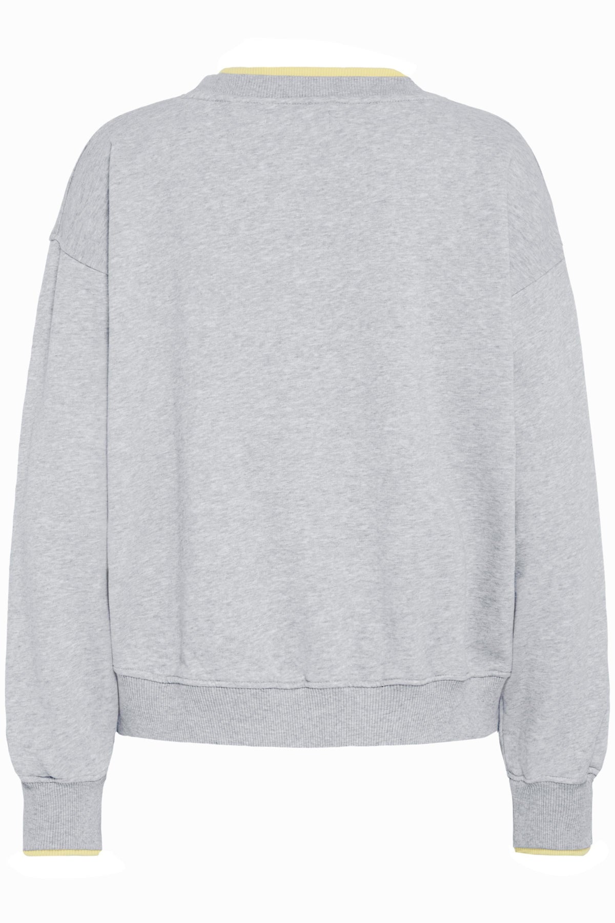 BASIMONA SWEAT Medium Grey Melange w. Lemon - 50405055