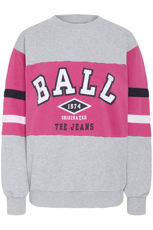 BATOMASSO SWEAT Medium Grey Melange w. Lilac - 50405068