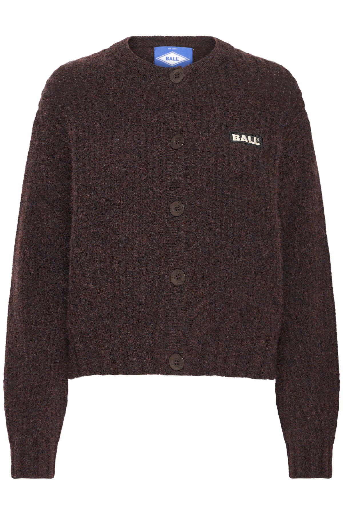 BASTACY RIB CARDIGAN Coffee Bean - 50405351