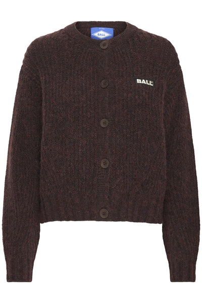 BASTACY RIB CARDIGAN Coffee Bean - 50405351 Thumbnail