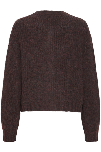 BASTACY RIB CARDIGAN Coffee Bean - 50405351 Thumbnail