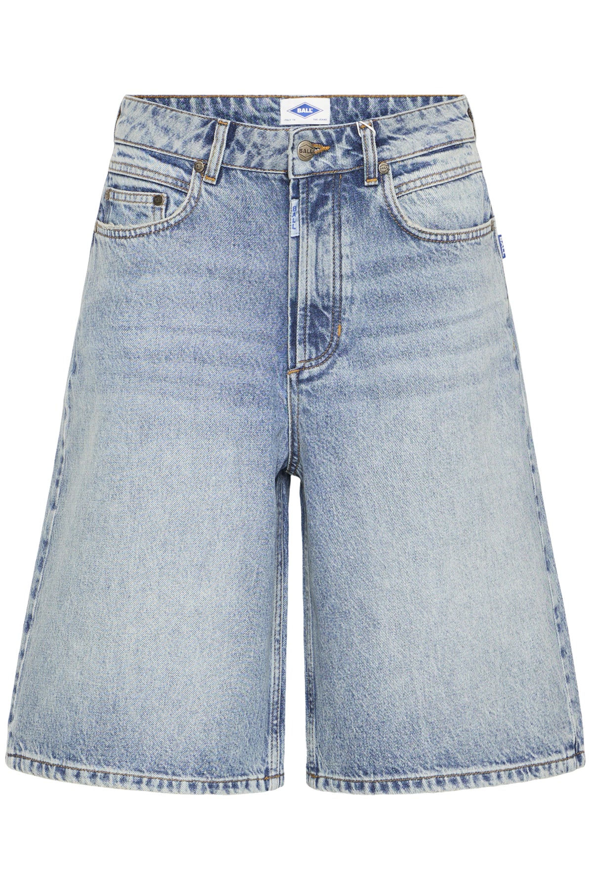 BASAGA MW DENIM SHORTS 90S MEDIUM BLUE INDIIGO - 9000 - 50408016