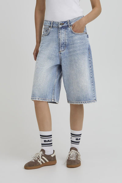 BASAGA MW DENIM SHORTS 90S MEDIUM BLUE INDIIGO - 9000 - 50408016 Thumbnail
