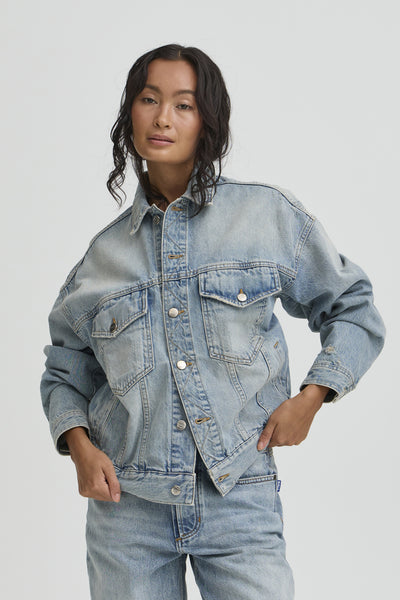 BACAMMIE W. SHADOW LOGO DENIM VINTAGE TINTED INDIIGO - 90000 - 50408035 Thumbnail