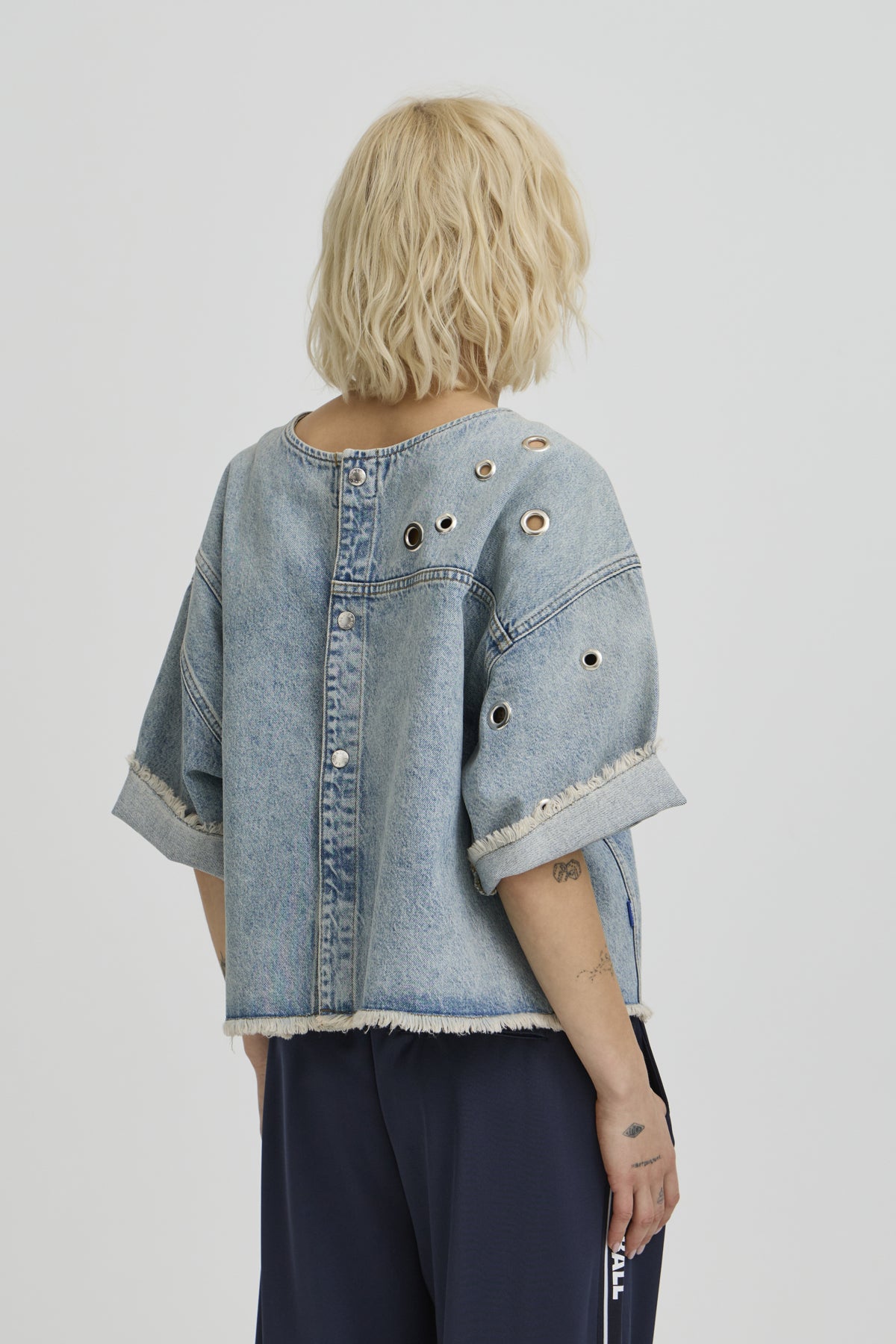 BASAGA REV DENIM  BLOUSE VINTAGE TINTED INDIIGO - 90000 - 50408036