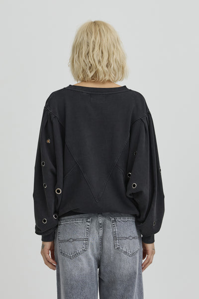 BAANGELA EYELET SWEAT Black - 193911 - 50408084 Thumbnail