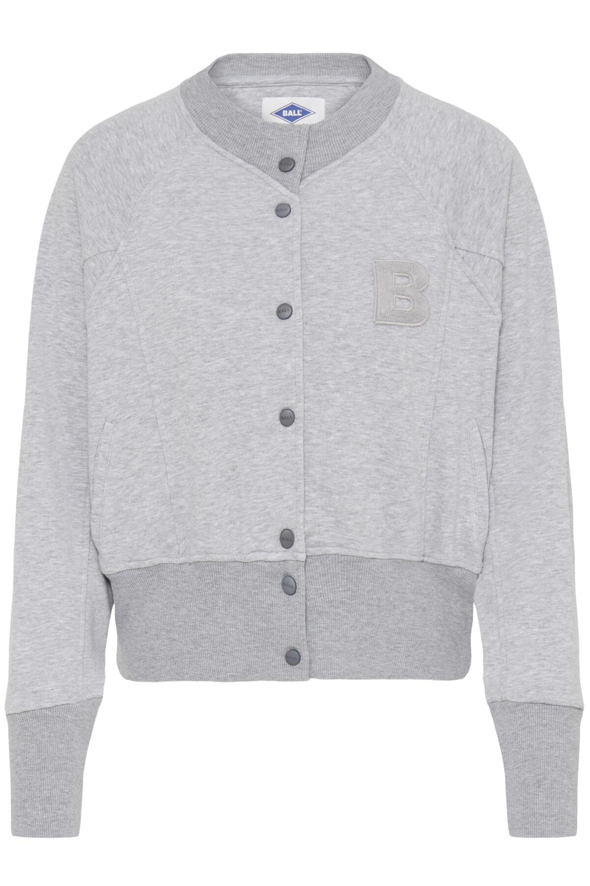 BAALBERTA SWEAT CARDIGAN MEDIUM GRAY MELANGE - 90000593 - 50408097