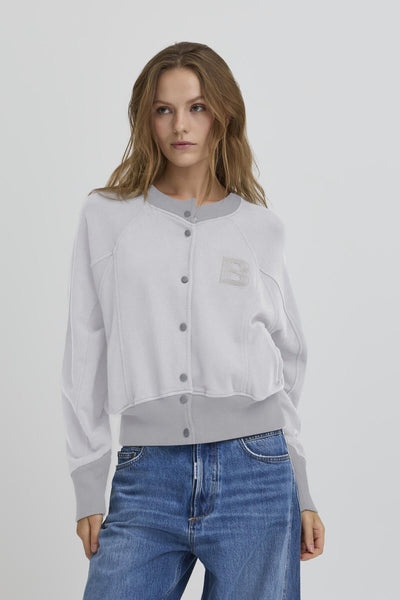 BAALBERTA SWEAT CARDIGAN MEDIUM GRAY MELANGE - 90000593 - 50408097 Thumbnail