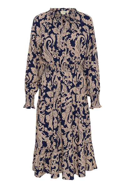 CRLucy Long Dress Blue Paisley - 10613157 Thumbnail