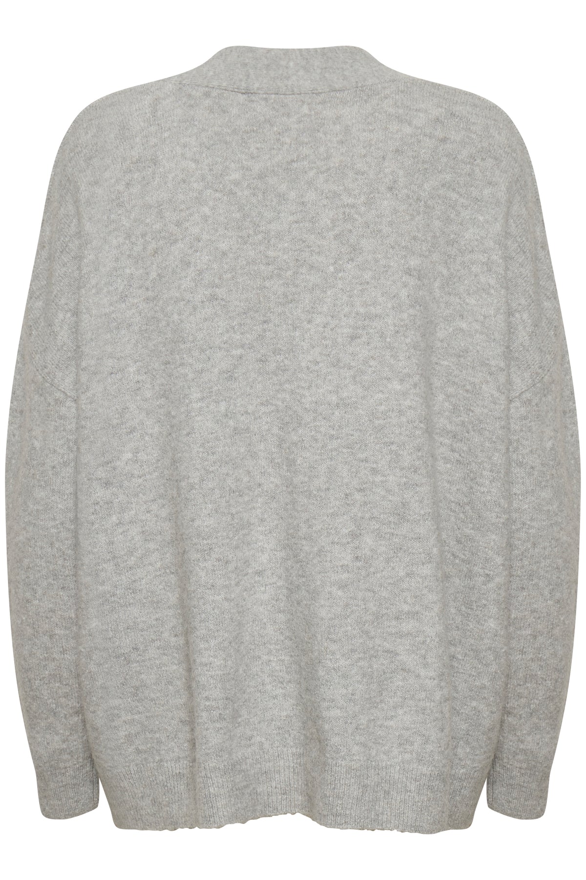NoraKB Knit Cardigan Frost Gray Melange - 10103292