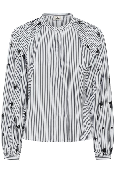 KBEgoni Blouse Ombre Blue stripe - 108854 - 10105882 Thumbnail