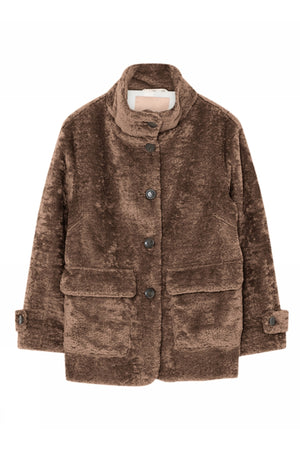Maddy, fake fur coat 2611-Leafless - 58310/6909