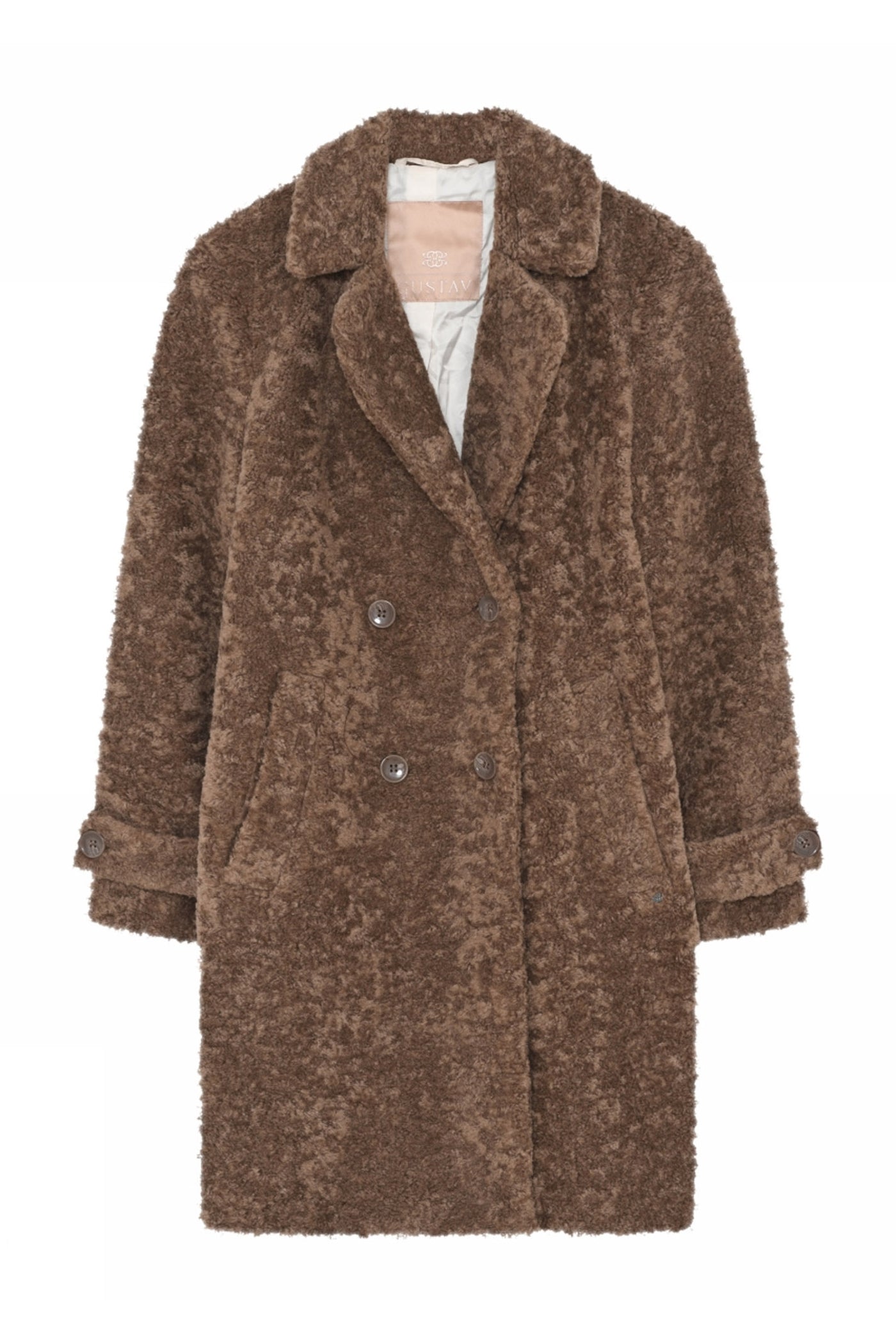 Galia, fake fur coat 2611-Leafless - 58318/6909