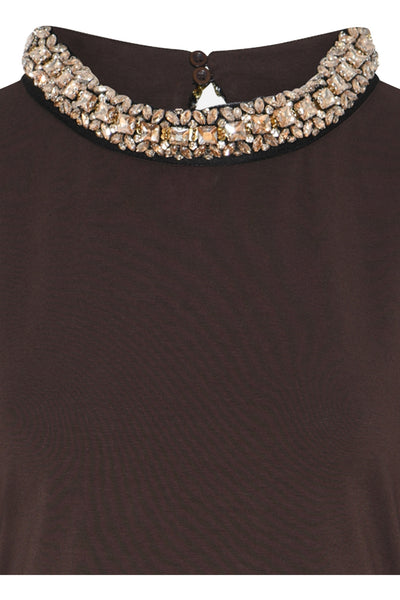AlnusBBNathala Trim dress CHESTNUT - BBW4960 Thumbnail