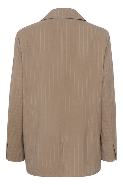 KBMilano Stripe Blazer WALNUT - 10104992 Thumbnail