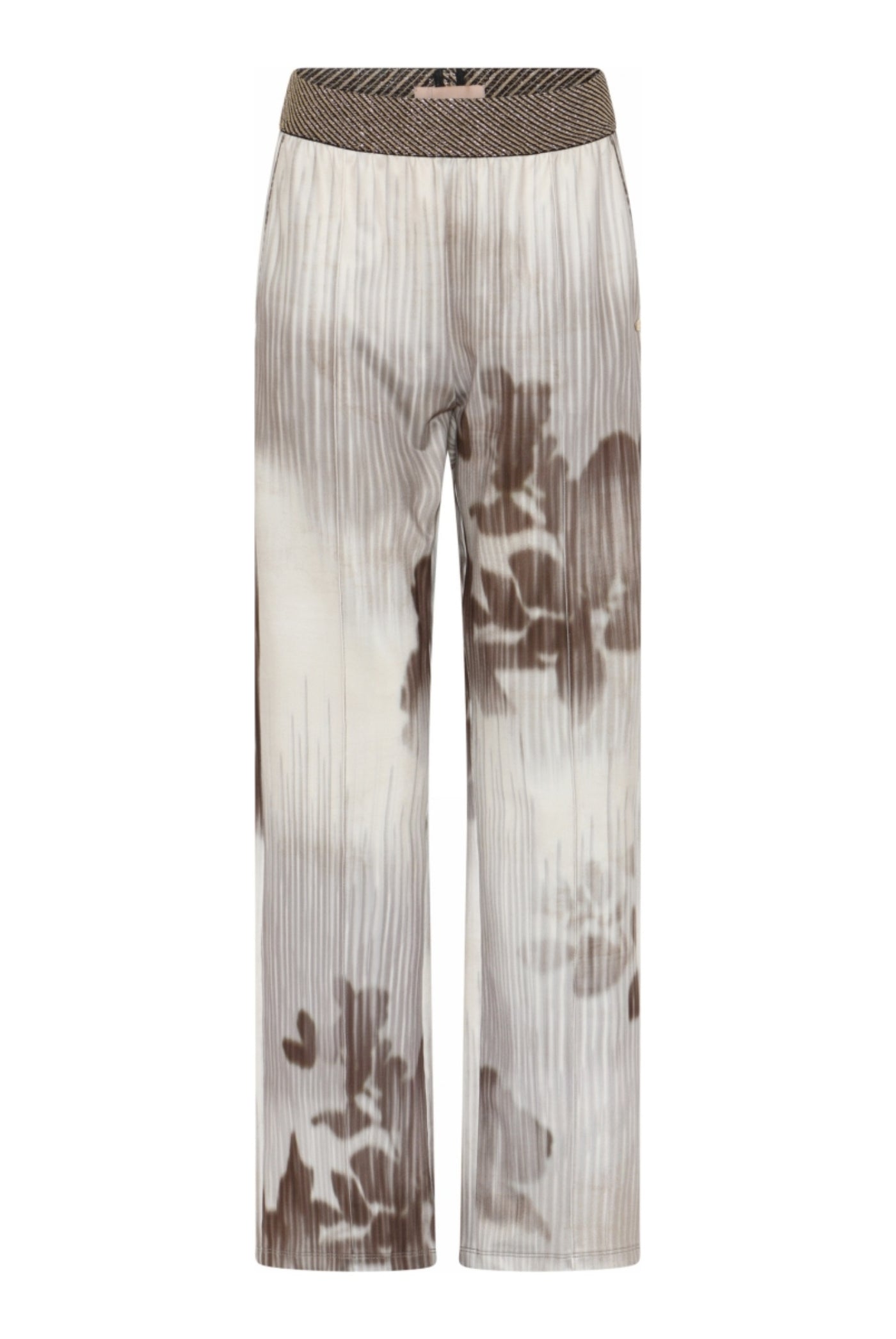 Marisa, jersey pants 82016-CreamBrown - 62039/1551