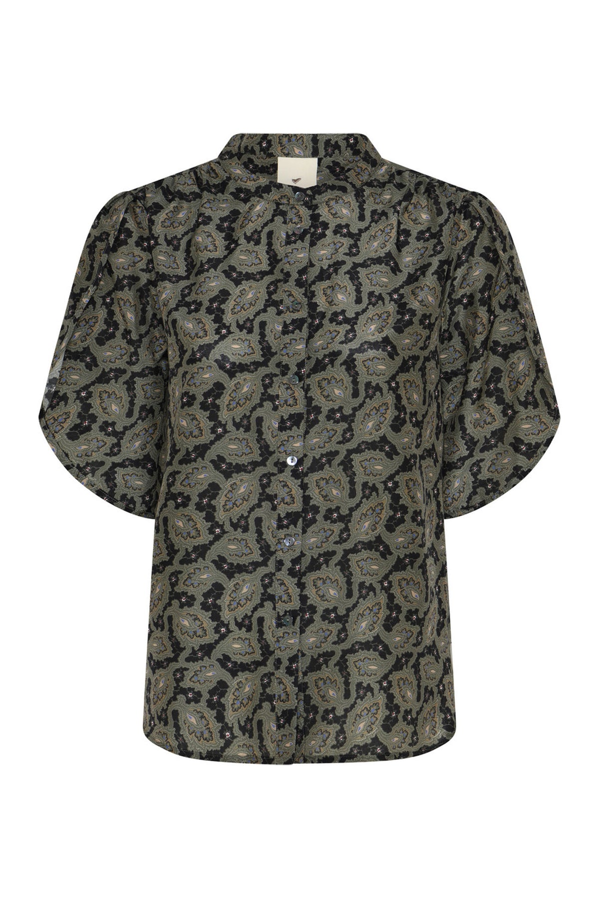 620HMTulin top 800 Forest green print - HM1143