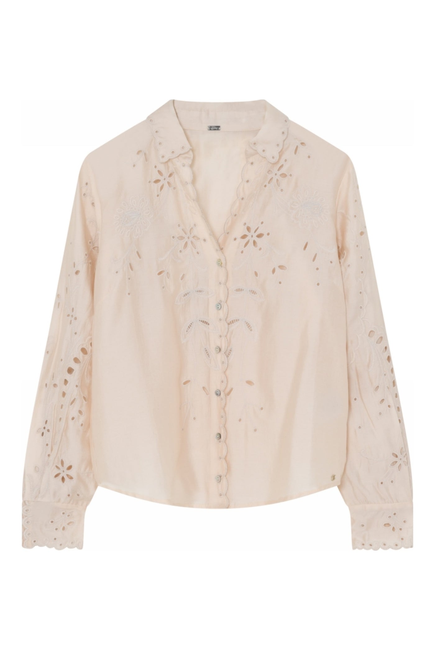 Belia, embroidery shirt 1010-Off White - 62614/7646