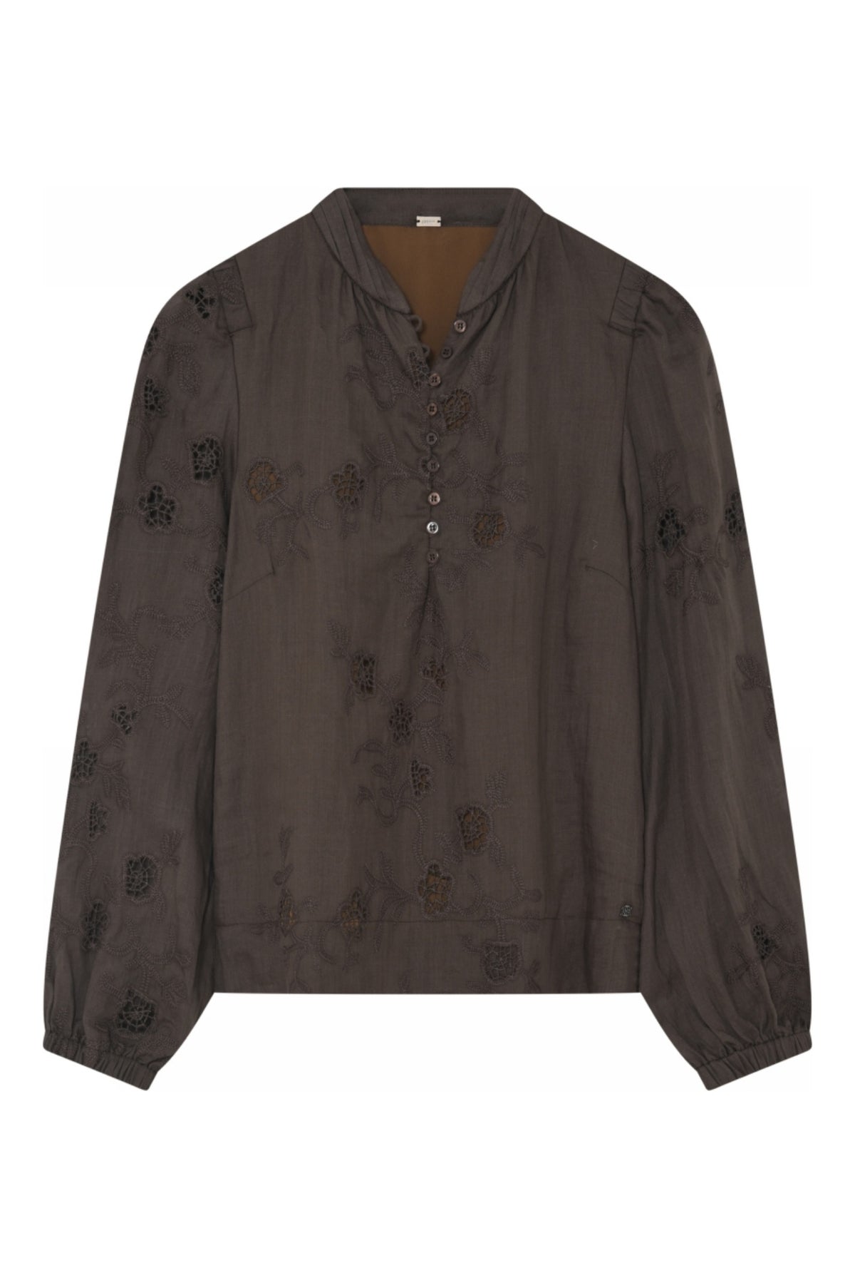 Neomi, embroidery blouse 2981-ChocoBrown - 62633/7634