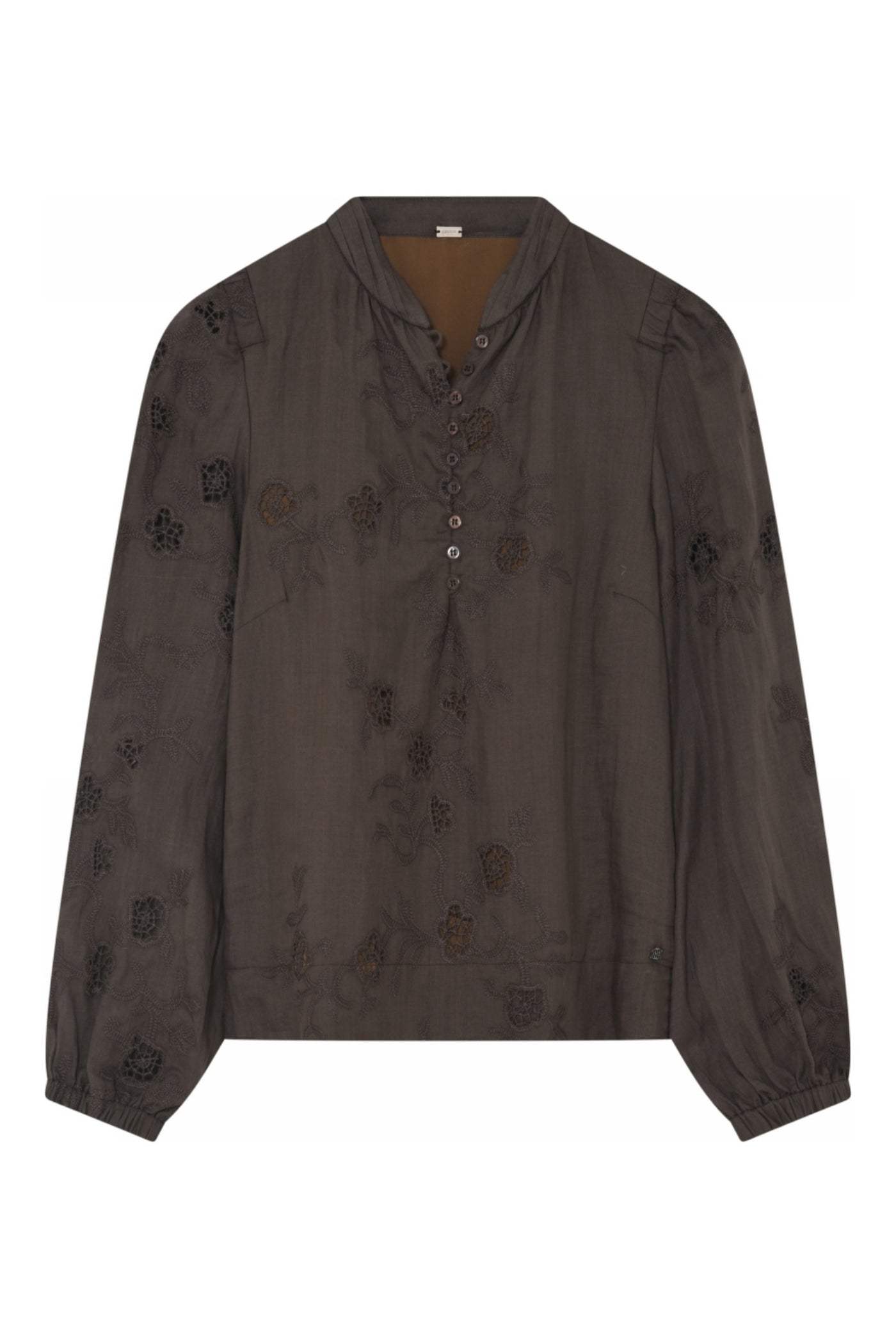 Neomi, embroidery blouse 2981-ChocoBrown - 62633/7634